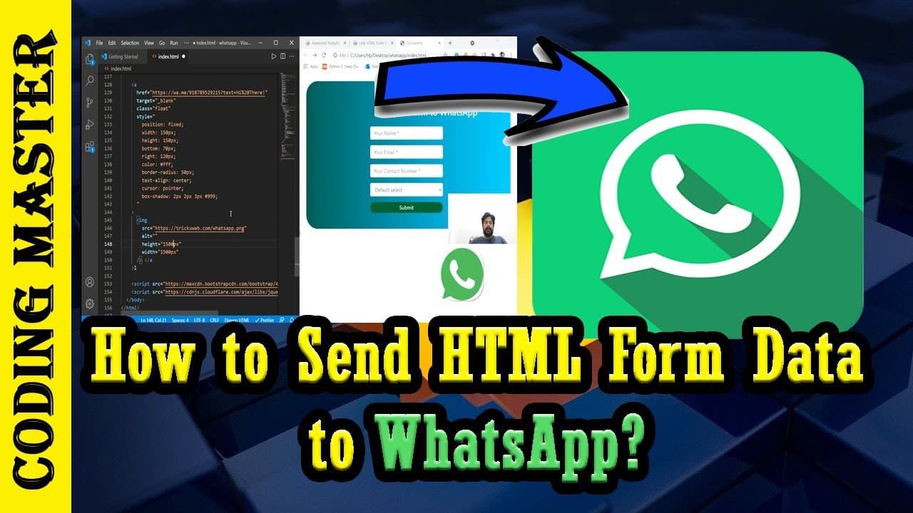 Source Code For Link HTML Form Data To Whatsapp and WhatsApp Floating Button