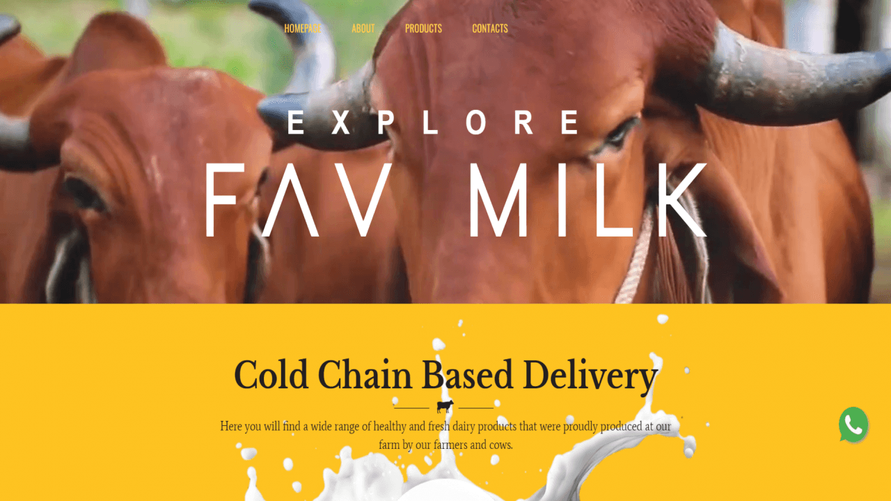 Free Download Dairy and Milk Product Template HTML Bootstrap