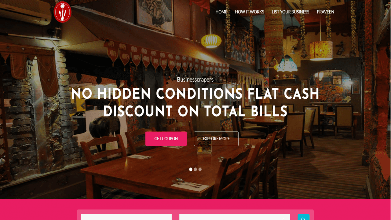 EazyDiner Clone Source Code PHP Restaurant Finder