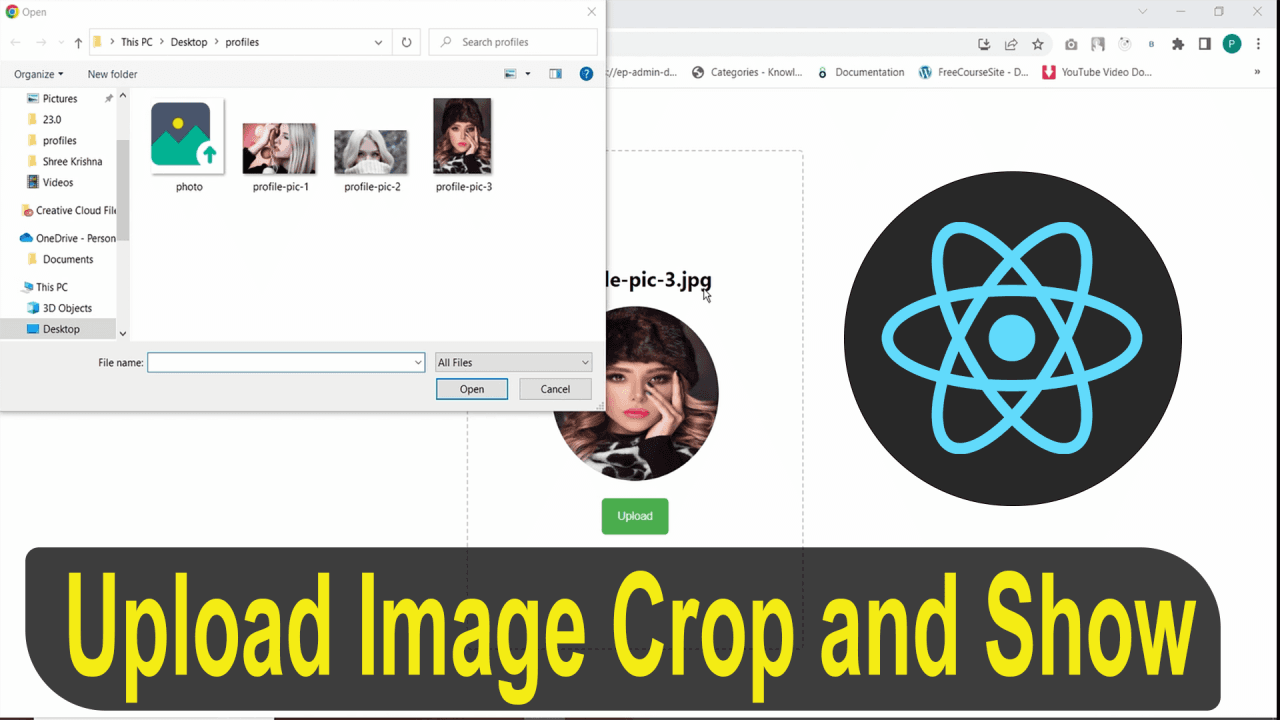 React Upload Image Crop and Show Example