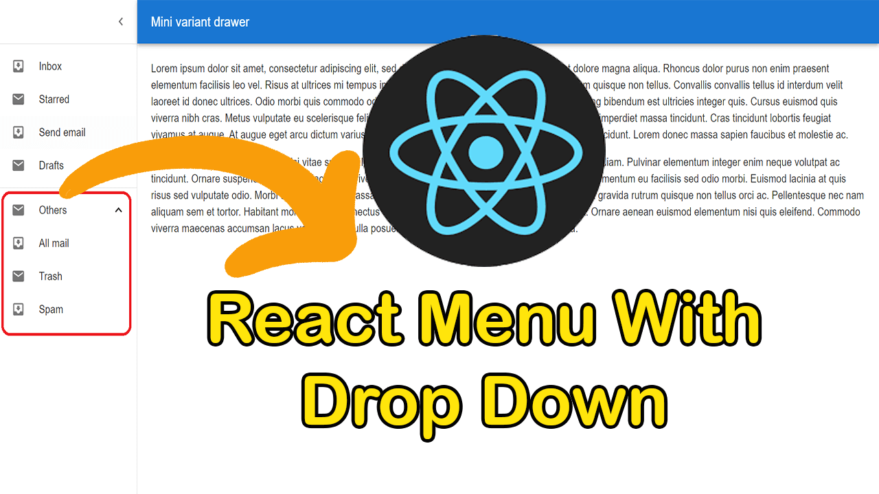 React Sidebar with Dropdown Menu