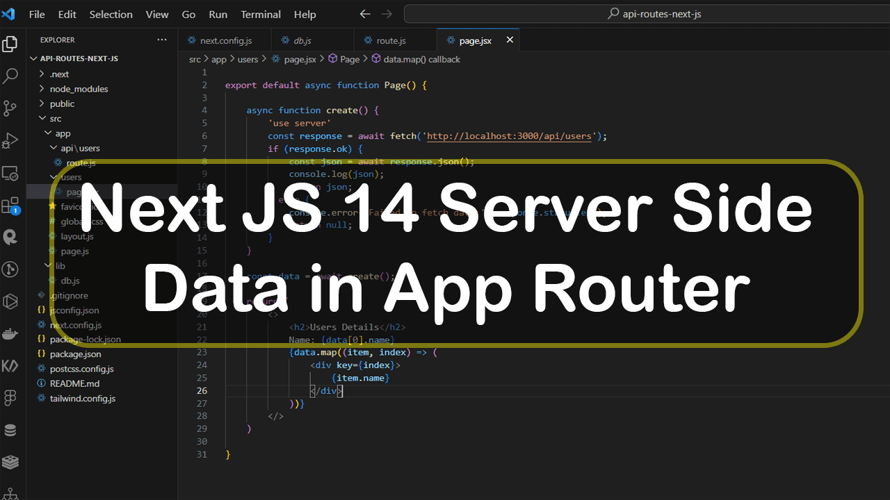 Data Fetching from Server Side in NEXT JS 14 Using App Router