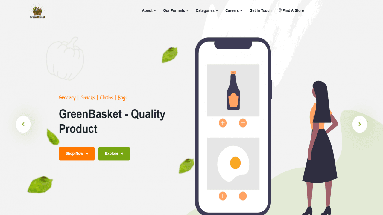 Bootstrap 4.5 Grocery & Food Business Website Template: Download Now!