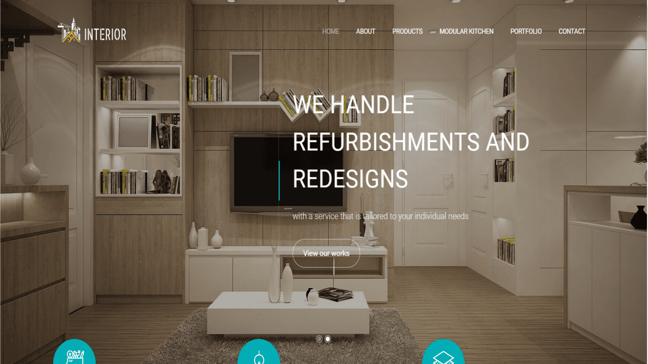 Download Interior Design Website Template on Bootstrap