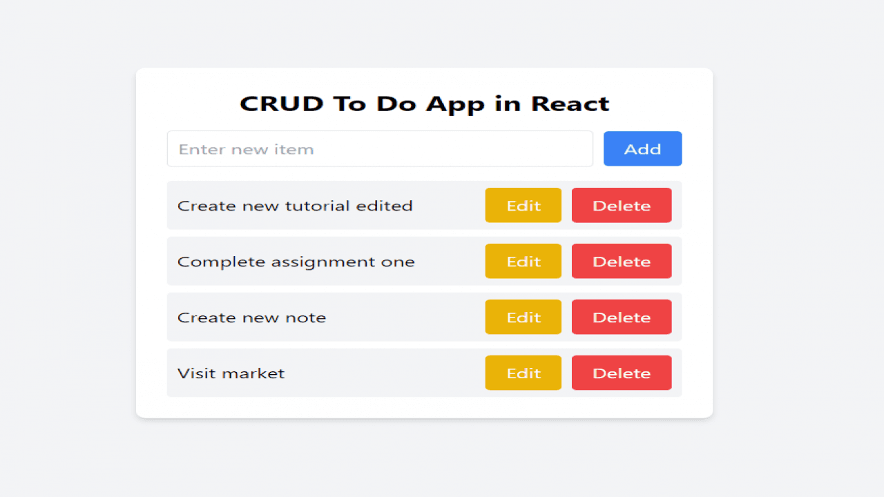 React JS CRUD with Express JS Backend
