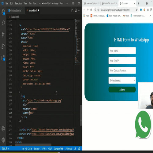 Floating WhatsApp Button - Send Form Data to WhatsApp Snapshot