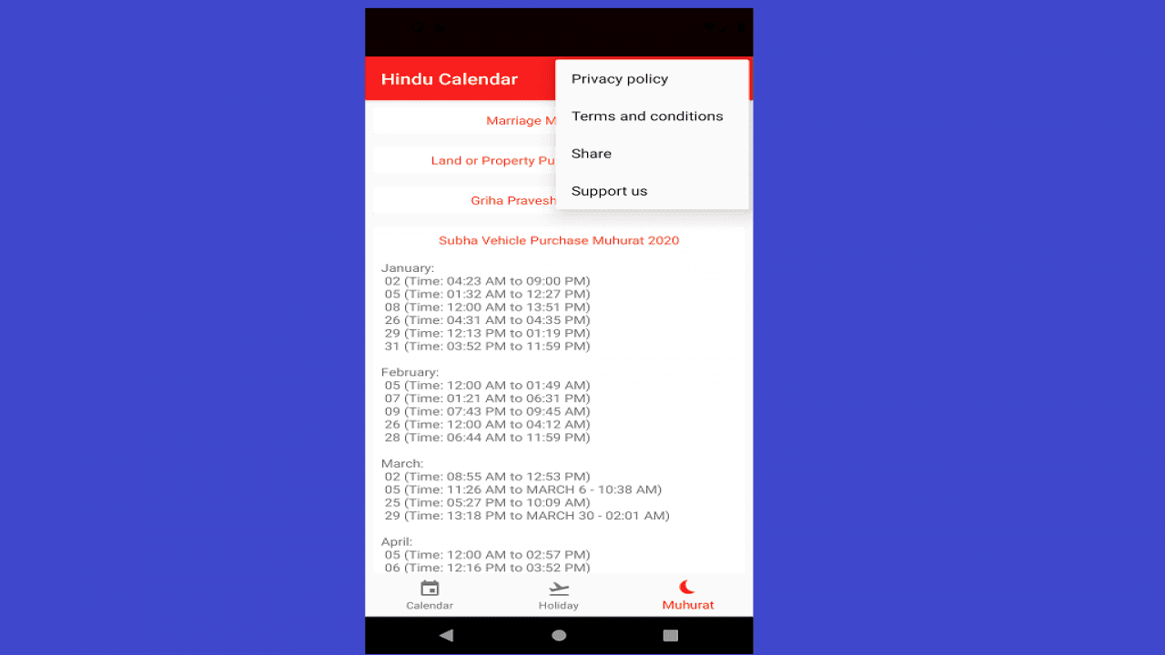 Android Hindi Calendar App 2022 - Full Source Code Snapshot