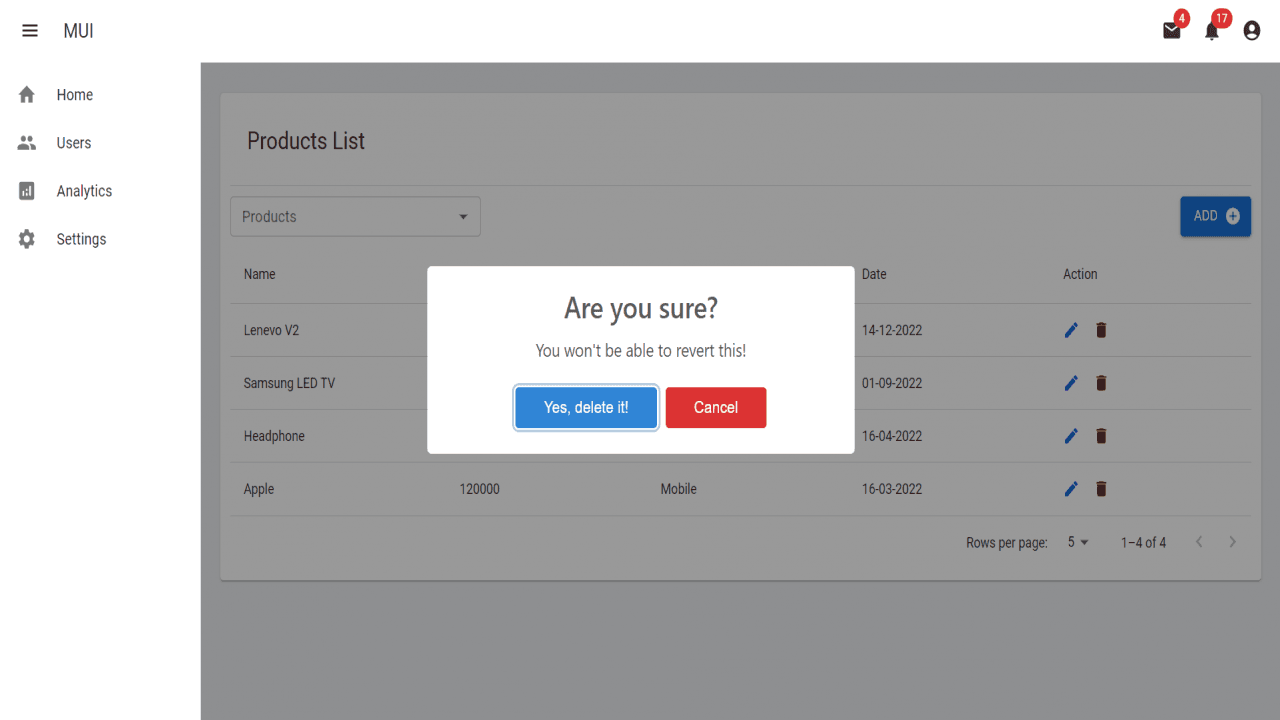 Link React JS Data Table with Firebase Snapshot