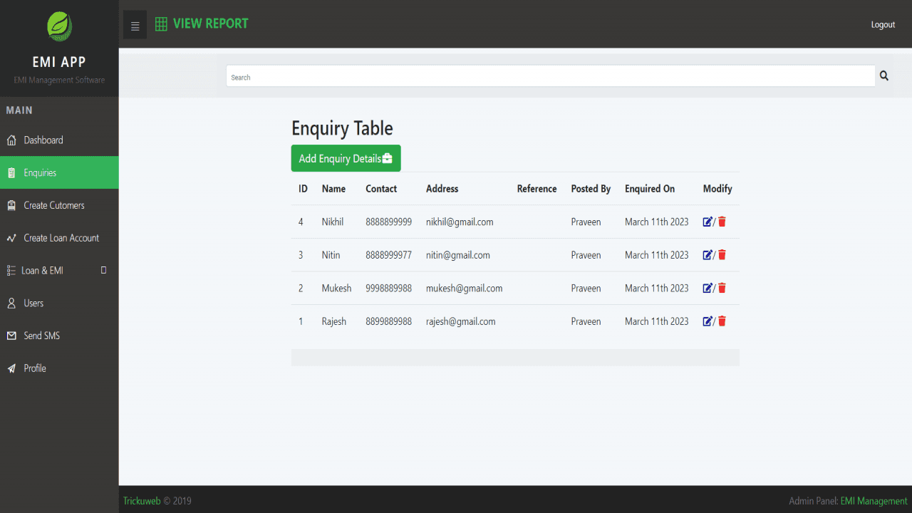 Online Loan Management System Php Source Code Snapshot