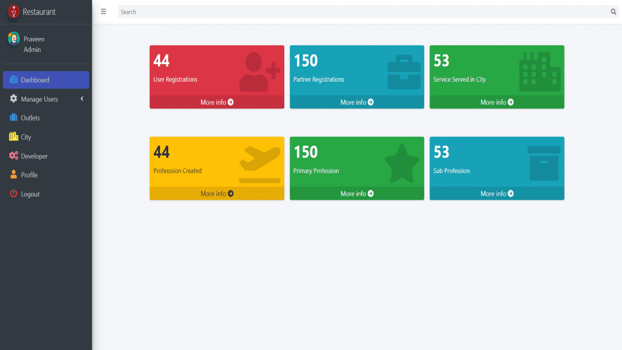 EazyDiner Clone Source Code PHP Restaurant Finder Snapshot
