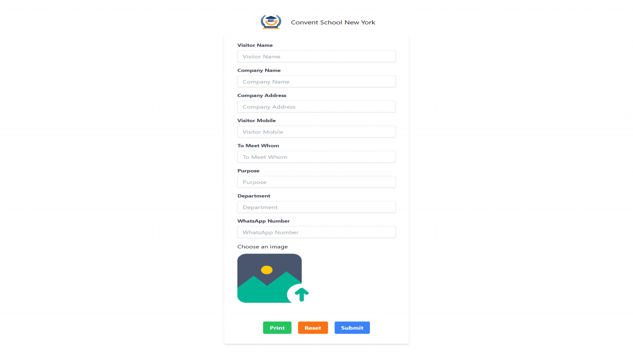 Visitor Management Software Source Code with PHP and React Snapshot