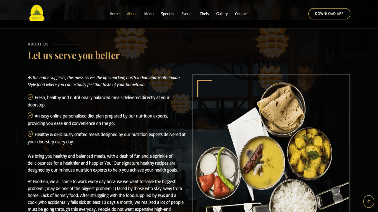 Download Restaurant Website Template on Bootstrap Snapshot