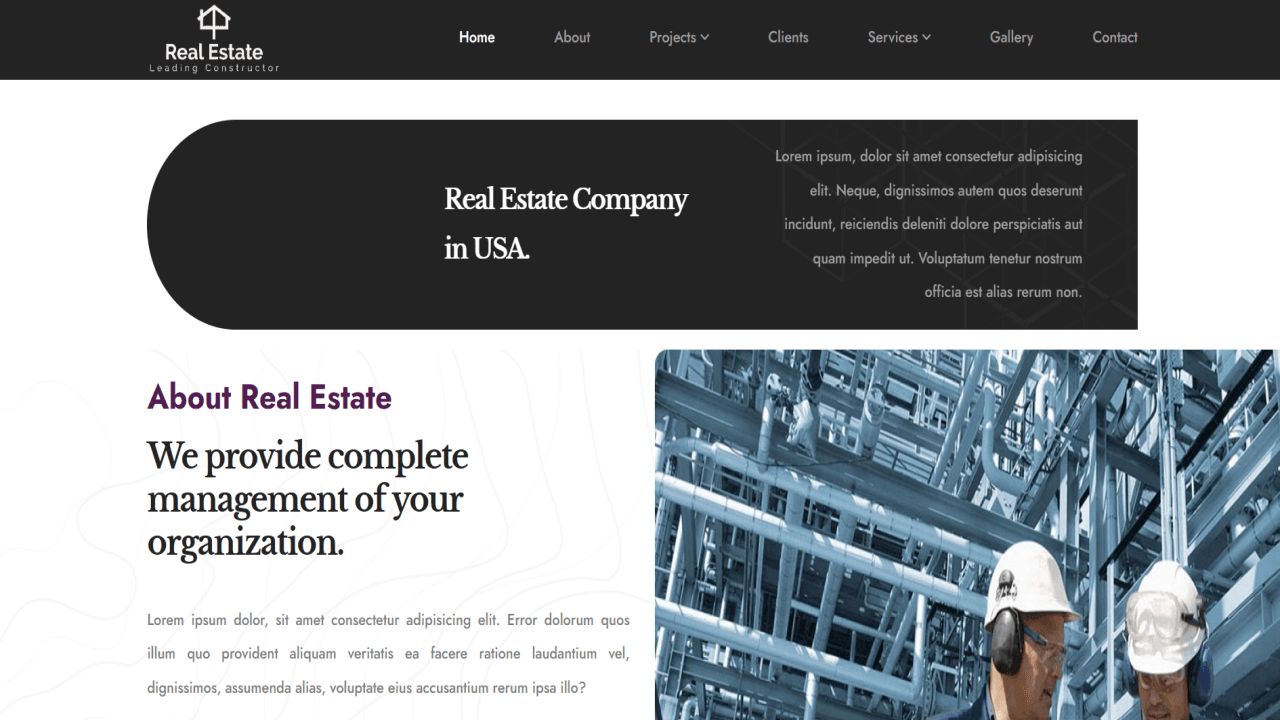 Real Estate website templates free download HTML with CSS