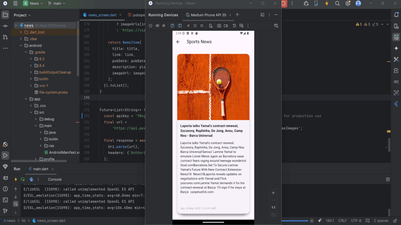 Flutter News App with Google News API | Swipeable News UI | Source Code
