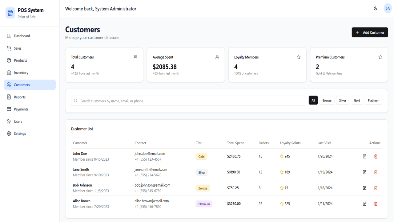 Download POS System Built with React