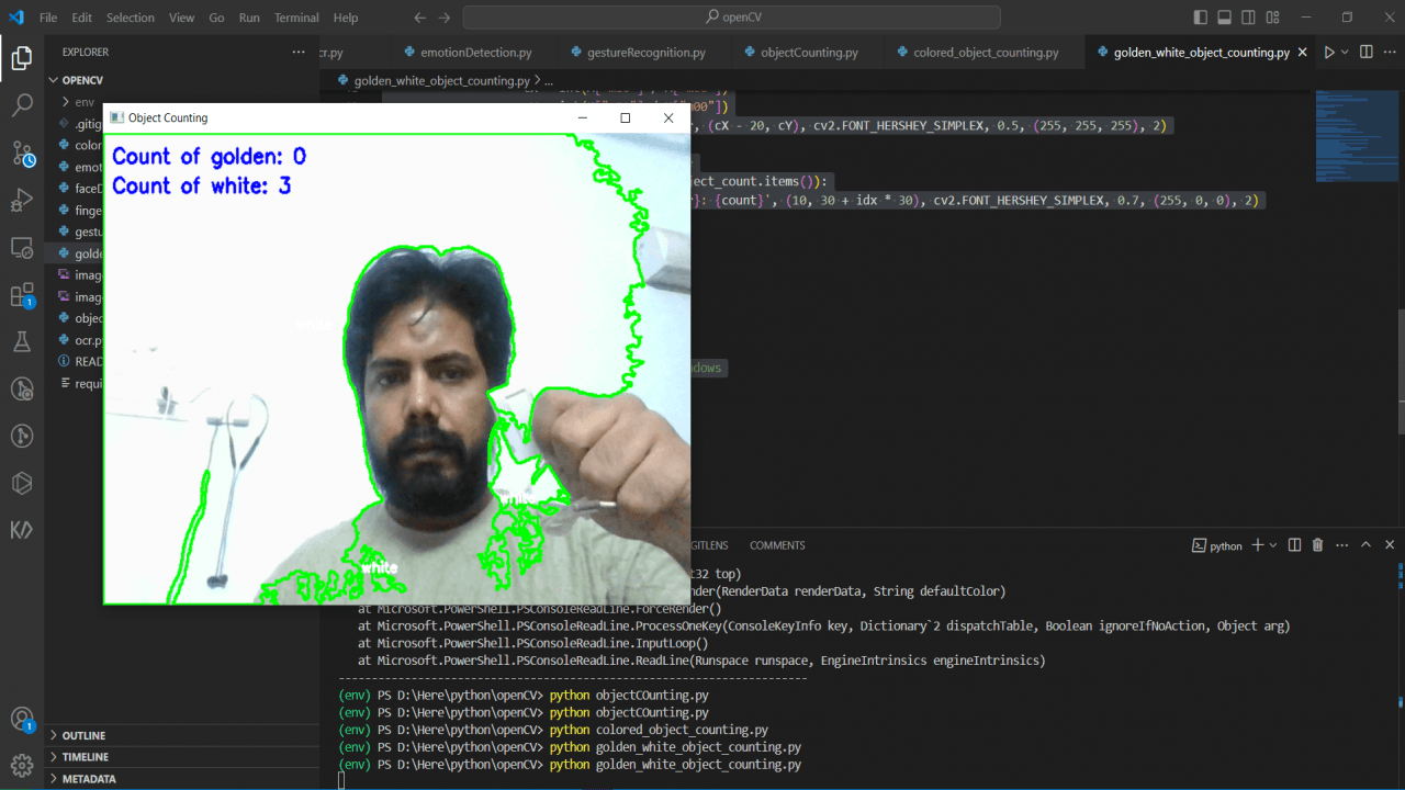 Python Program to detect object based on color