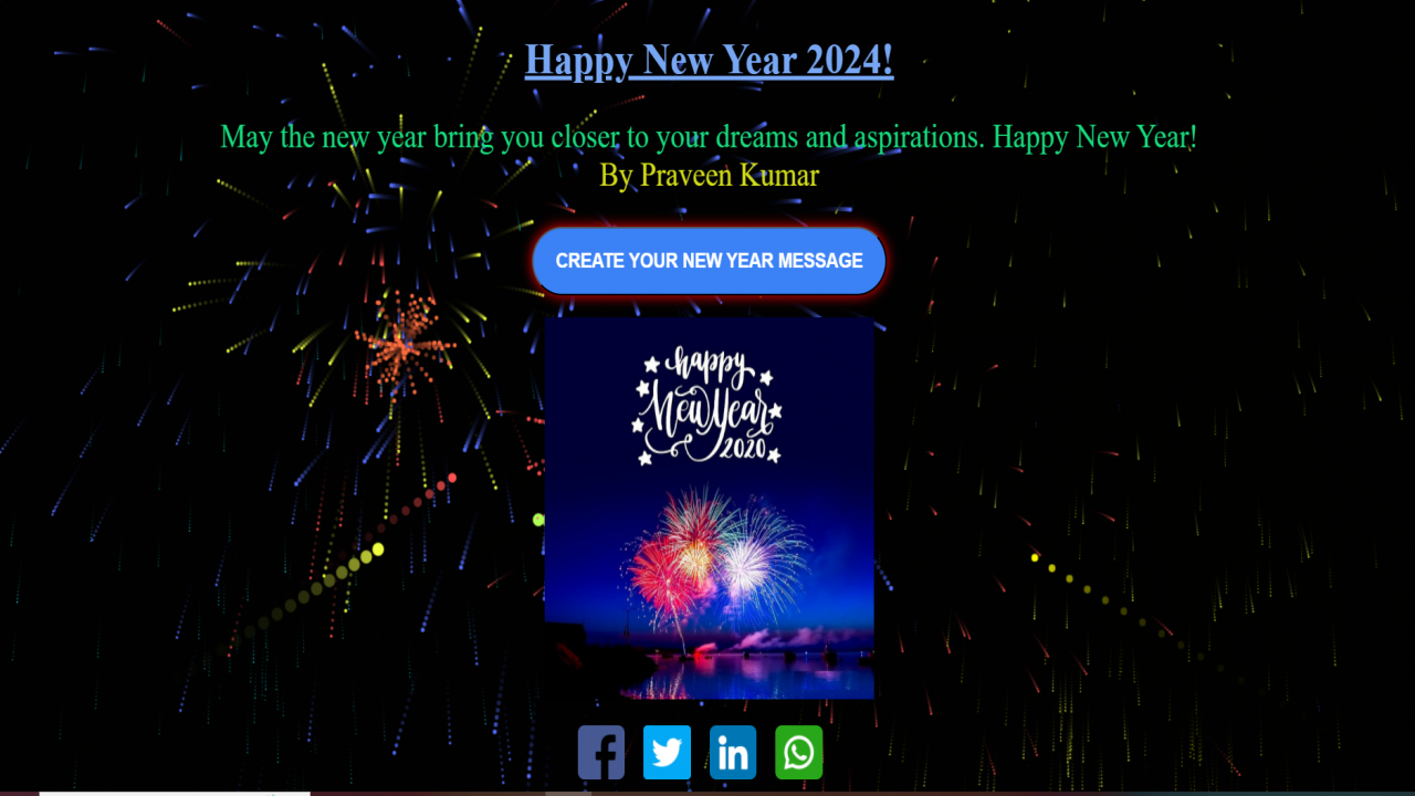 Happy New Year Wishing Script Using React JS