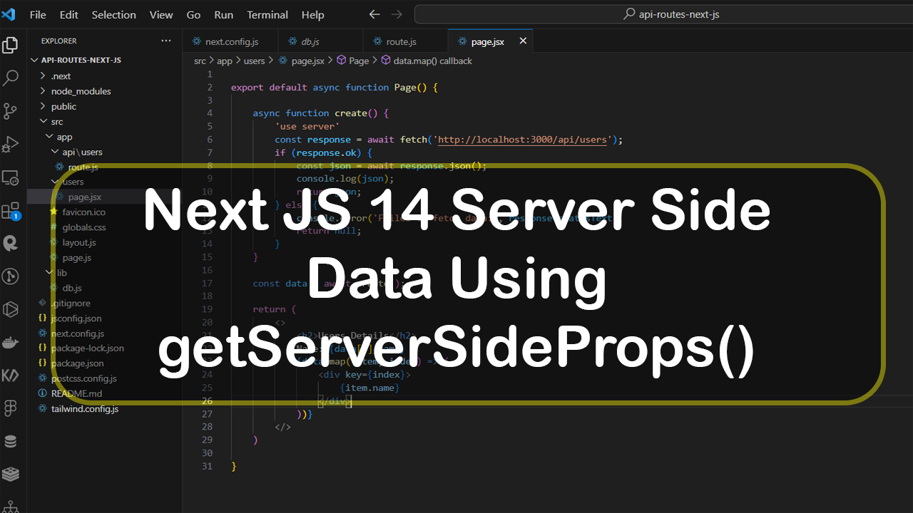 Next JS 14 Data Fetching Using getServerSideProps