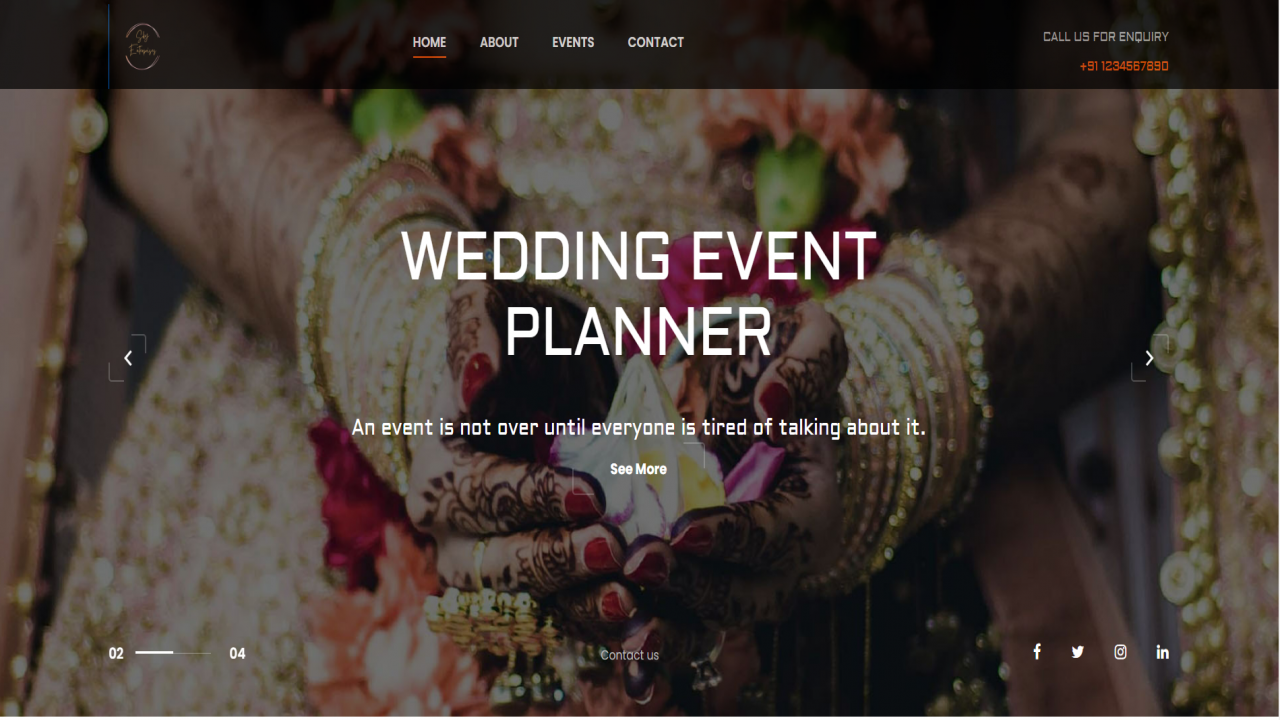 Download Event Planner Website Template on Bootstrap