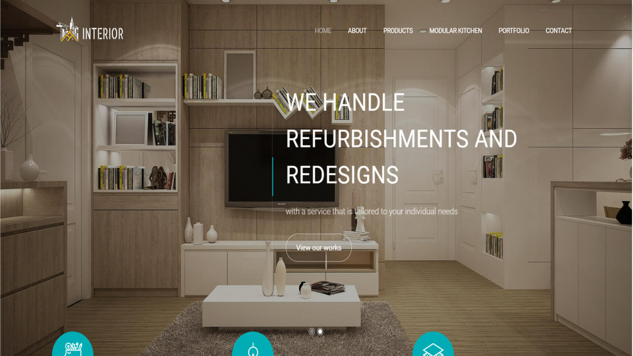 Download Interior Design Website Template on Bootstrap