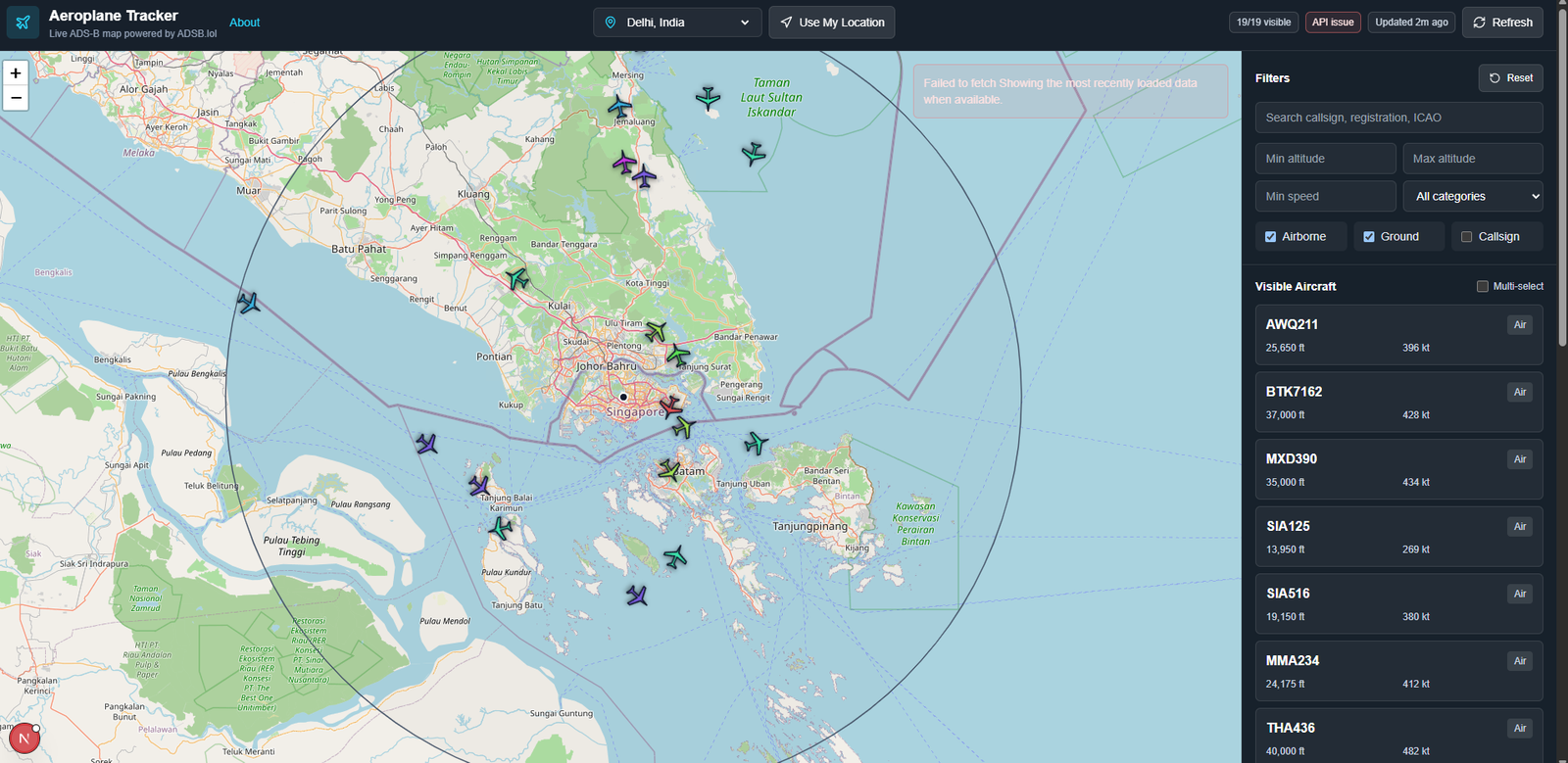 Live Flight Tracker - Free Source Code & Portfolio Project